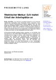Rheinischer Merkur: DJV mahnt Erhalt der Arbeitsplätze an