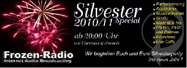 Die Silvester Live Show 2010 auf Frozen Radio
