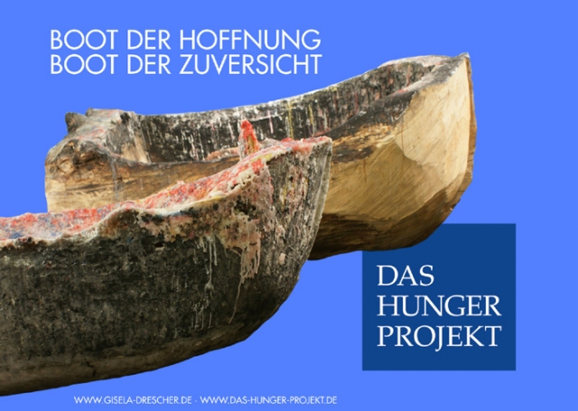 Kunstausstellung: Das Boot der Hoffnung, das Boot der Zuversicht und das Hunger Projekt begegnen sich