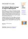 DJV kritisiert: Merkel schweigt zu Ungarns Mediengesetz