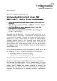 Unitymedia Internet mit bis zu 128 Mbit/s ab 31. Mai in Büren und Geseke