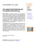 DJV gegen Einschränkung der Prozessberichterstattung