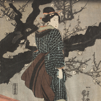 SAMURAI, BÜHNENSTARS UND SCHÖNE FRAUEN. Japanische Farbholzschnitte von Kunisada und Kuniyoshi