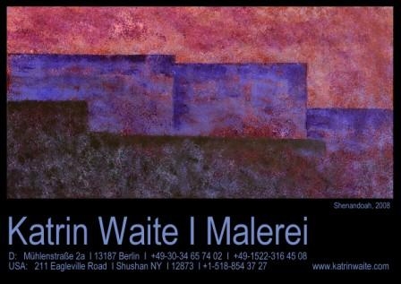 Erstmals in Europa:“Native World – Ureigene Welten“, Malerei von Katrin Waite in der WerkstattGalerie TRIALOG, Berlin-Schöneberg