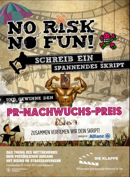 DIE KLAPPE  – PR Film-Förderpreis für den PR-Nachwuchs 
powered by Allianz Erster Nachwuchsfilm geht in die Produktion