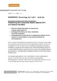 Verleihung des Corporate Health Awards 2011 in Frankfurt am Main