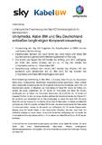 Unitymedia, Kabel BW und Sky Deutschland schließen langfristigen Kooperationsvertrag