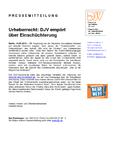 Urheberrecht: DJV empört über Einschüchterung Urheberrecht: DJV empört über Einschüchterung