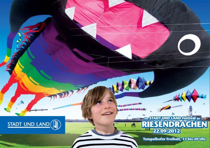 STADT UND LAND-Festival der Riesendrachen auf der Tempelhofer Freiheit in Berlin