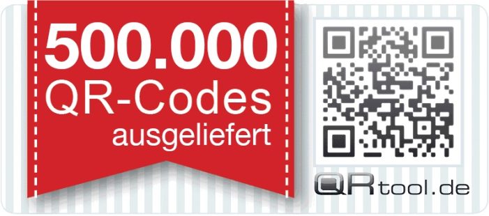 QRtool.de liefert bereits 500.000 individuelle QR Codes in 30 Tagen aus
