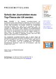 Schutz der Journalisten muss Top-Thema der UN werden