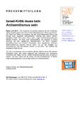 Israel-Kritik muss kein Antisemitismus sein Israel-Kritik muss kein Antisemitismus sein
