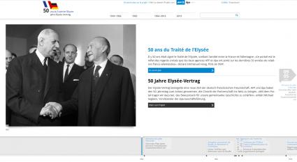 50 JahreÉlysée-Vertrag: Geschichtsportal von AFP und dpa zur deutsch-französischen Freundschaft (BILD)