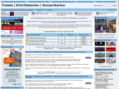 TicketPortal Tickets-247.de mit fast 300 neuen Online Spielen!