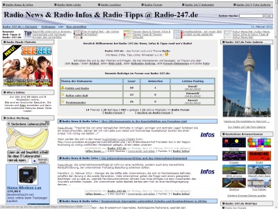 Radio Portal Radio-247.de jetzt auch mit Forum und Foto-Galerie!