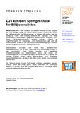 DJV kritisiert Springer-Diktat für Bildjournalisten DJV kritisiert Springer-Diktat für Bildjournalisten