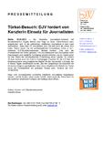 Türkei-Besuch: DJV fordert von Kanzlerin Einsatz für Journalisten