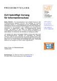 DJV bekräftigt Vorrang für Informantenschutz DJV bekräftigt Vorrang für Informantenschutz