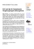 DJV und dju für Gemeinsame Vergütungsregeln Zeitungsfotos