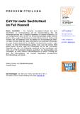 DJV für mehr Sachlichkeit im Fall Hoeneß DJV für mehr Sachlichkeit im Fall Hoeneß