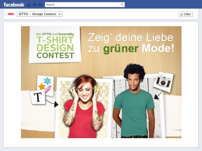 DI UNTERNEHMER entwickeln den OTTO und Greenality Designcontest auf Facebook und Utopia