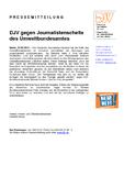 DJV gegen Journalistenschelte des Umweltbundesamtes