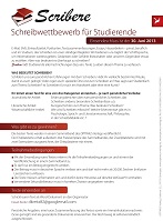 Scribere! Schreibwettbewerb für Studierende