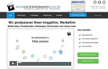 Agentur „MeinUnternehmensfilm.de“ produziert High-Class Filme unter tausend Euro