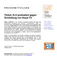 Türkei: DJV protestiert gegen Schließung von Hayat TV