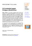 DJV protestiert gegen Erdogans Medienhetze DJV protestiert gegen Erdogans Medienhetze