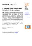 DJV fordert sechs Prozent mehr für Zeitschriftenjournalisten