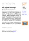DJV begrüßt Resolution zum Informantenschutz DJV begrüßt Resolution zum Informantenschutz