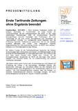 Erste Tarifrunde Zeitungen ohne Ergebnis beendet Erste Tarifrunde Zeitungen ohne Ergebnis beendet