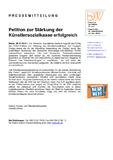 Petition zur Stärkung der Künstlersozialkasse erfolgreich