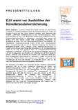 DJV warnt vor Aushöhlen der Künstlersozialversicherung DJV warnt vor Aushöhlen der Künstlersozialversicherung