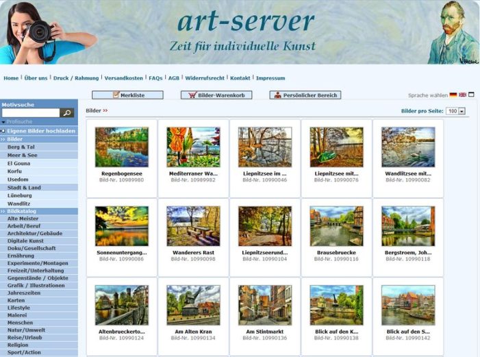Individuelle Kunst voll im Trend / art-server startet Portal mit Shop und einzigartigem Kunst-Erstellungsservice