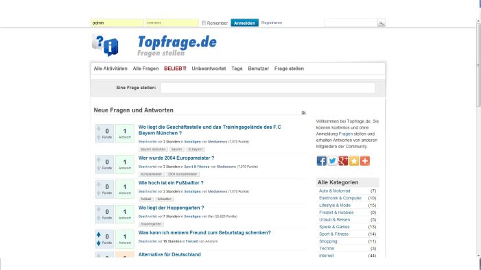 Topfrage.de – Fragen stellen