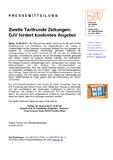 Zweite Tarifrunde Zeitungen: DJV fordert konkretes Angebot Zweite Tarifrunde Zeitungen: DJV fordert konkretes Angebot