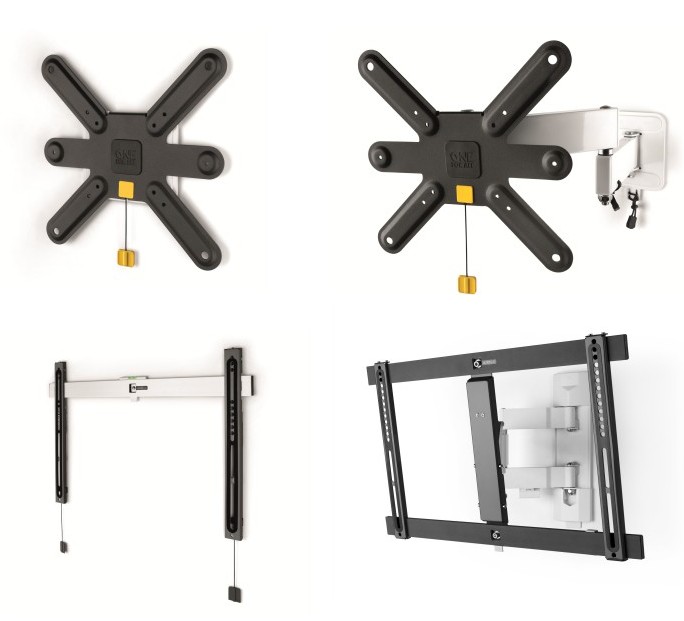 One For All präsentiert modernes, ultraflaches TV-Wandhalterungs-Sortiment mit pfiffigem Zubehör