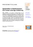 Spitzelaffäre in Niedersachsen: DJV fordert sofortige Aufklärung Spitzelaffäre in Niedersachsen: DJV fordert sofortige Aufklärung