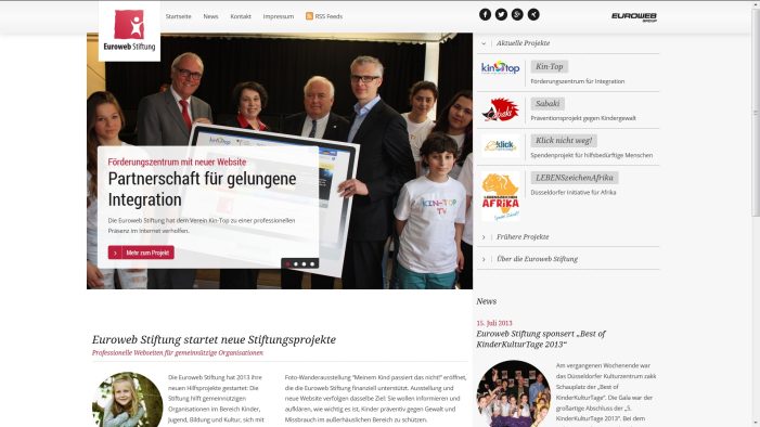 Euroweb Stiftung startet neue Website und neue Spendenprojekte
