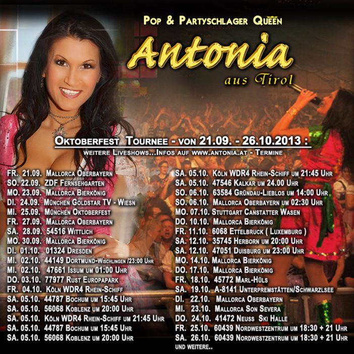 Antonia aus Tirol-120.000 Besucher bei Oktoberfest Tournee
