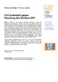 DJV protestiert gegen Räumung des Senders ERT DJV protestiert gegen Räumung des Senders ERT